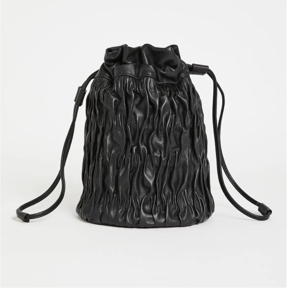 GANNI Ruched Leather Bag